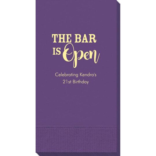 The Bar Is Open Guest Towels