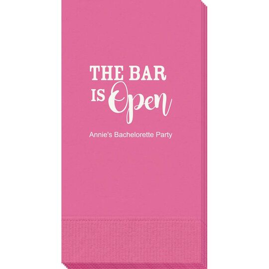The Bar Is Open Guest Towels