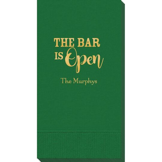 The Bar Is Open Guest Towels