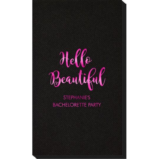 Hello Beautiful Linen Like Guest Towels