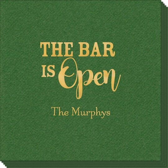 The Bar Is Open Linen Like Napkins