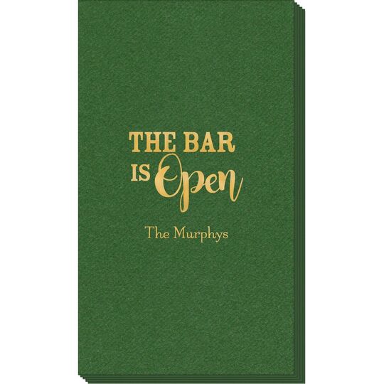 The Bar Is Open Linen Like Guest Towels