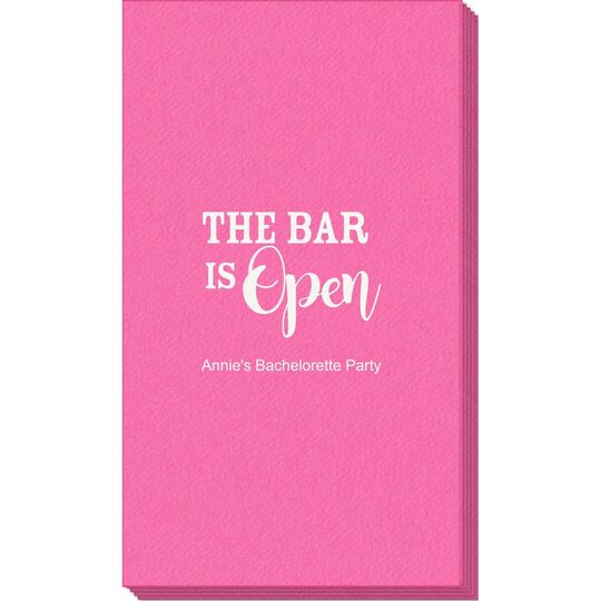 The Bar Is Open Linen Like Guest Towels