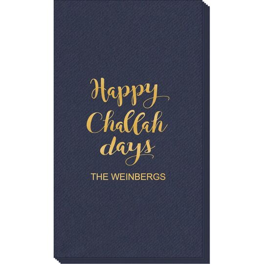 Happy Challah Days  Linen Like Guest Towels
