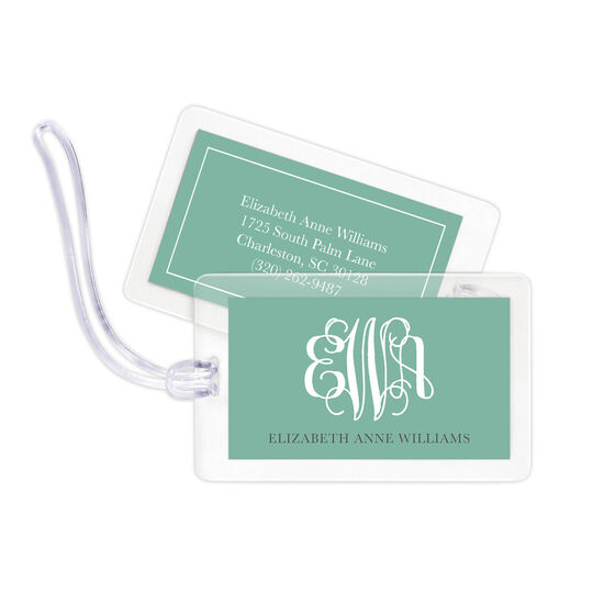 Script Monogram Luggage Tags