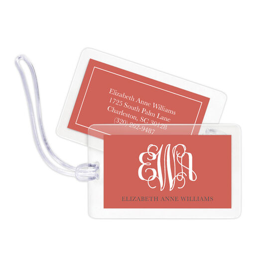 Script Monogram Luggage Tags