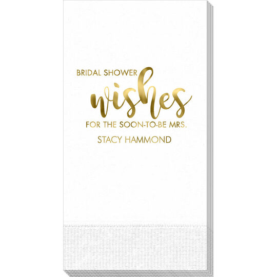 Bridal Shower Wishes Guest Towels