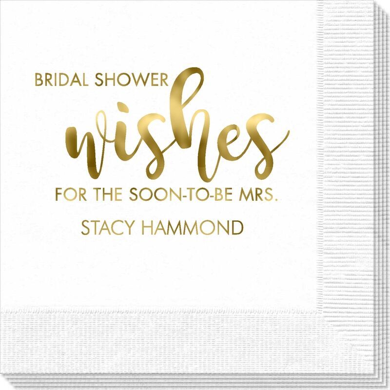 Personalized Script Names online Dinner Napkins - Buffet, Dinner, Barbecue 8 in. disposable Napkins, Wedding, Shower, Engagement, Anniversary