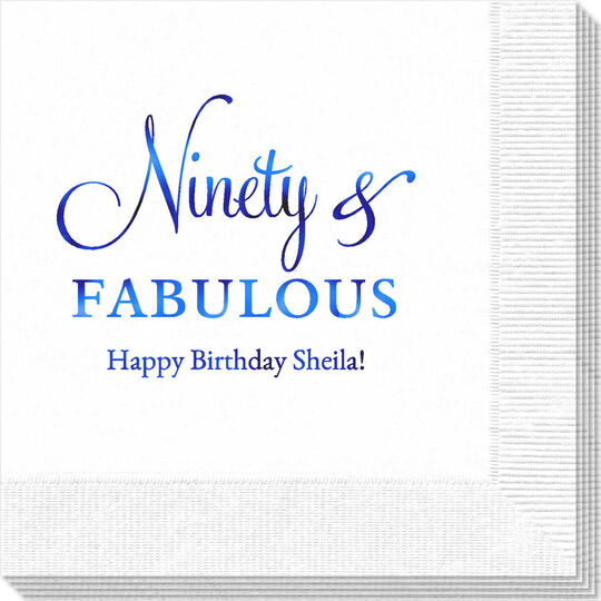 Ninety & Fabulous Napkins