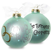 To Have & To Hold Glass Christmas Ornament