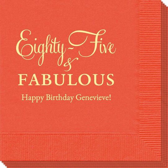 Eighty-Five & Fabulous Napkins