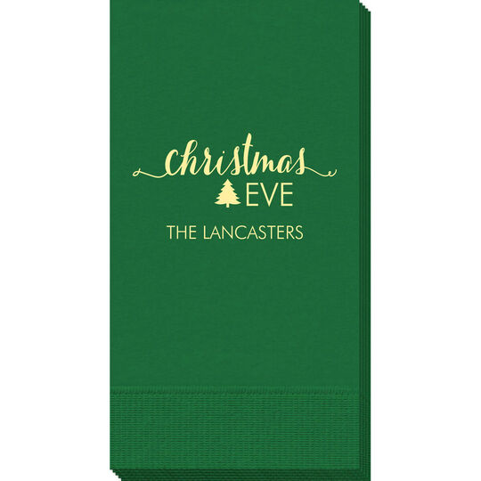 Elegant Christmas Eve Guest Towels