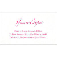 Script Name Letterpress Contact Cards