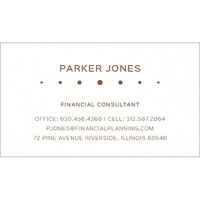 Row of Dots Letterpress Business Cards