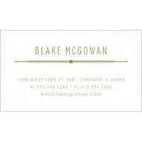 Deco Motif Letterpress Contact Cards