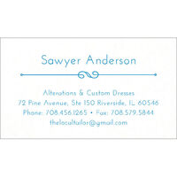 Scroll Motif Letterpress Business Cards