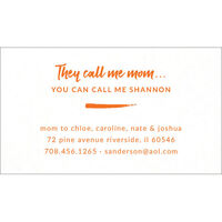 They Call Me Mom Letterpress Contact Cards