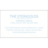 Family Name Letterpress Contact Cards