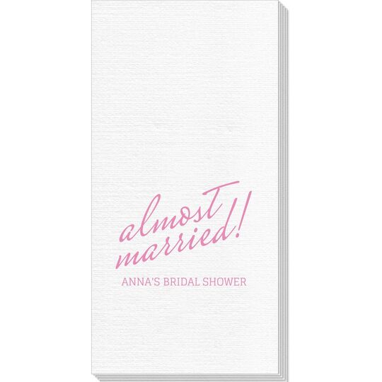 Expressive Script Almost Married Luxury Deville Guest Towels