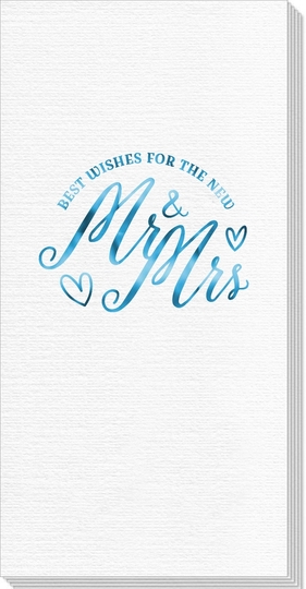 Mr & Mrs Best Wishes Luxury Deville Guest Towels