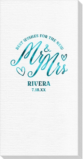 Mr & Mrs Best Wishes Luxury Deville Guest Towels