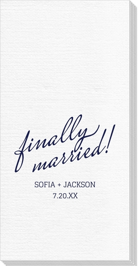 Expressive Script Finally Married Luxury Deville Guest Towels