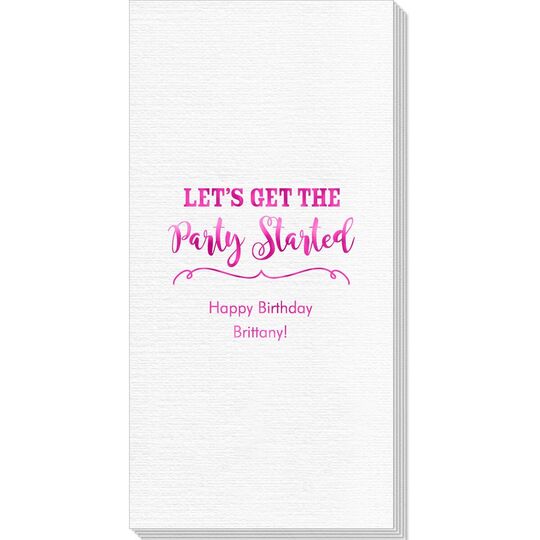 Let's Get the Party Started Luxury Deville Guest Towels