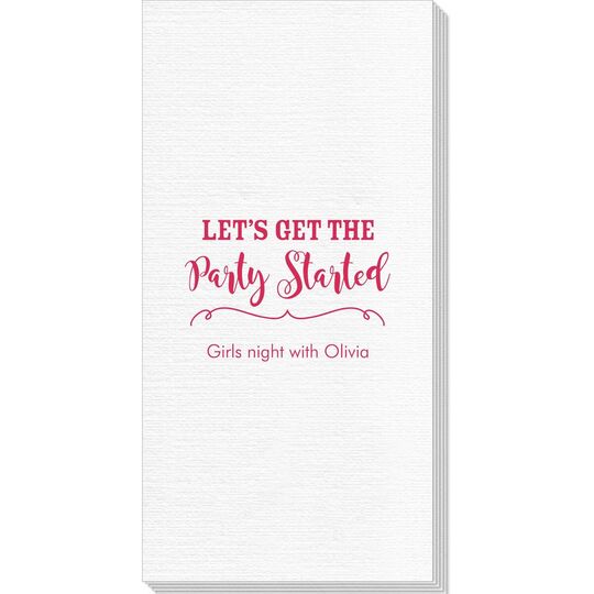Let's Get the Party Started Luxury Deville Guest Towels