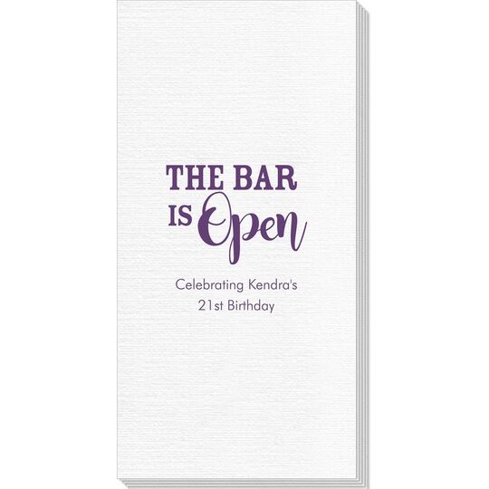 The Bar is Open Luxury Deville Guest Towels