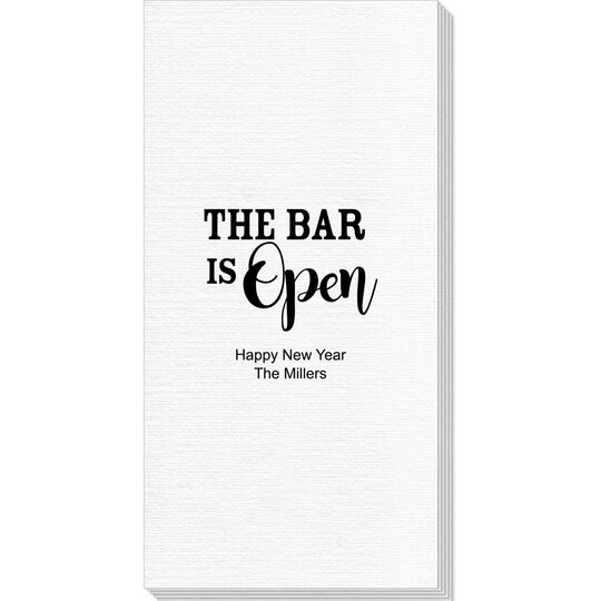 The Bar is Open Luxury Deville Guest Towels