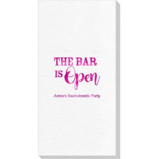 The Bar is Open Luxury Deville Guest Towels