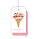 Pink Floral Cone Hanging Gift Tags Image 1 of 3