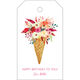 Pink Floral Cone Hanging Gift Tags Image 3 of 3
