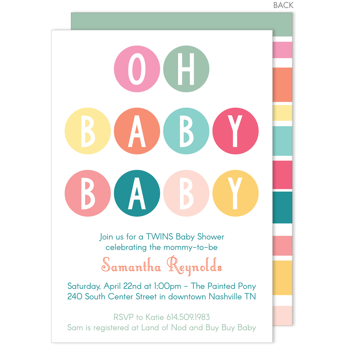 oh baby baby shower invitations