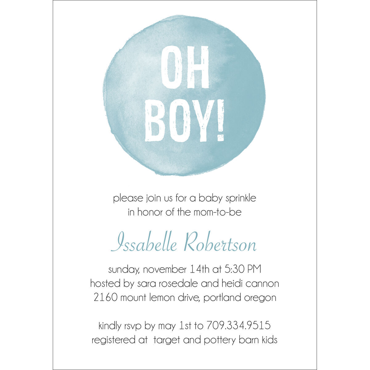 Oh boy best sale shower invitations