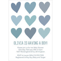Hearts Baby Shower Invitations
