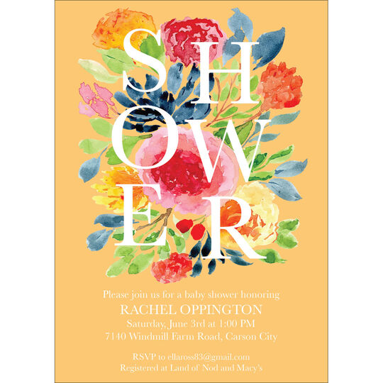 Multi Flower Shower Invitations