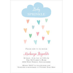 Multi Hearts Baby Shower Invitations