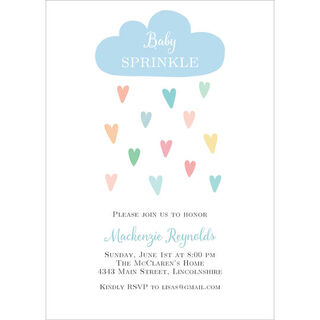Multi Hearts Baby Shower Invitations