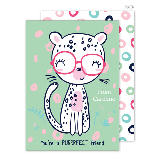 Purrrfect Cat Valentine Exchange Cards