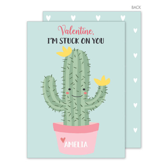 Stuck on You Valentine Exchange Cards