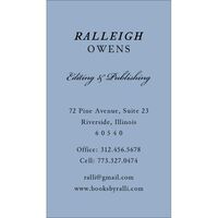 Vertical Typography Business Cards - Raised Ink