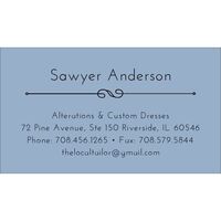 Scroll Motif Business Cards - Raised Ink