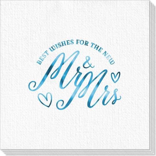 Mr & Mrs Best Wishes Luxury Deville Napkins