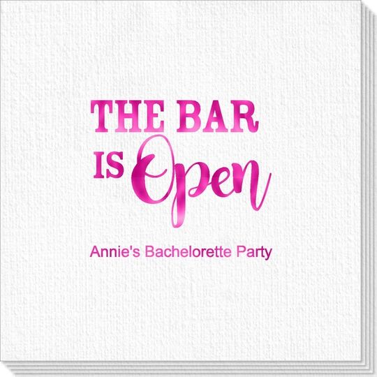 The Bar is Open Luxury Deville Napkins