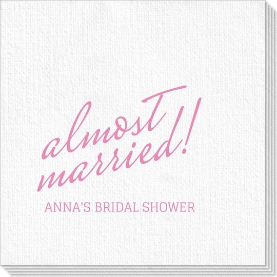 Expressive Script Almost Married Luxury Deville Napkins