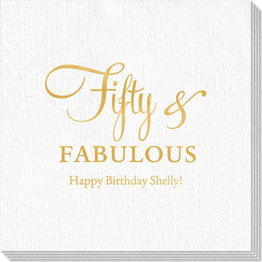 Fifty & Fabulous Luxury Deville Napkins