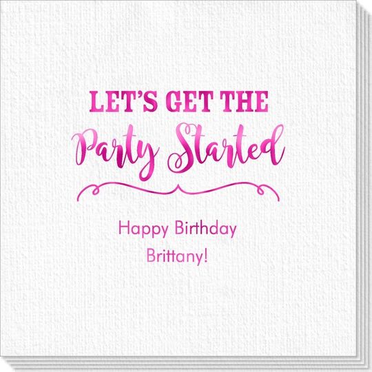 Let's Get the Party Started Luxury Deville Napkins