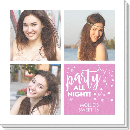 Party All Night Photo Napkins
