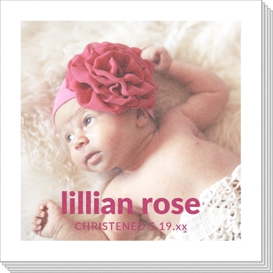 Your Bold Text Photo Napkins